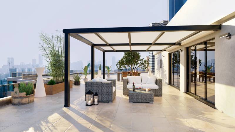 Créer une pergola à toile sur mesure avec claustra et toile anti-UV à Aix-en-Provence